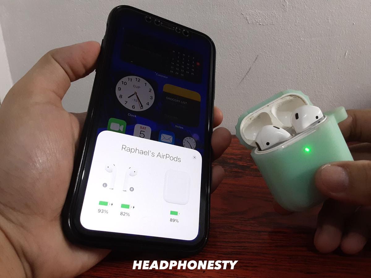 one airpod not charging