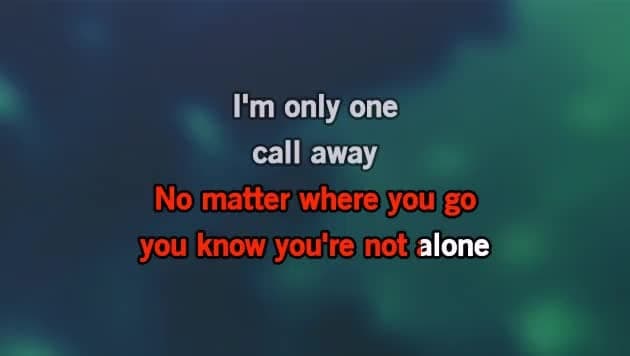 one call away karaoke mp3 free download