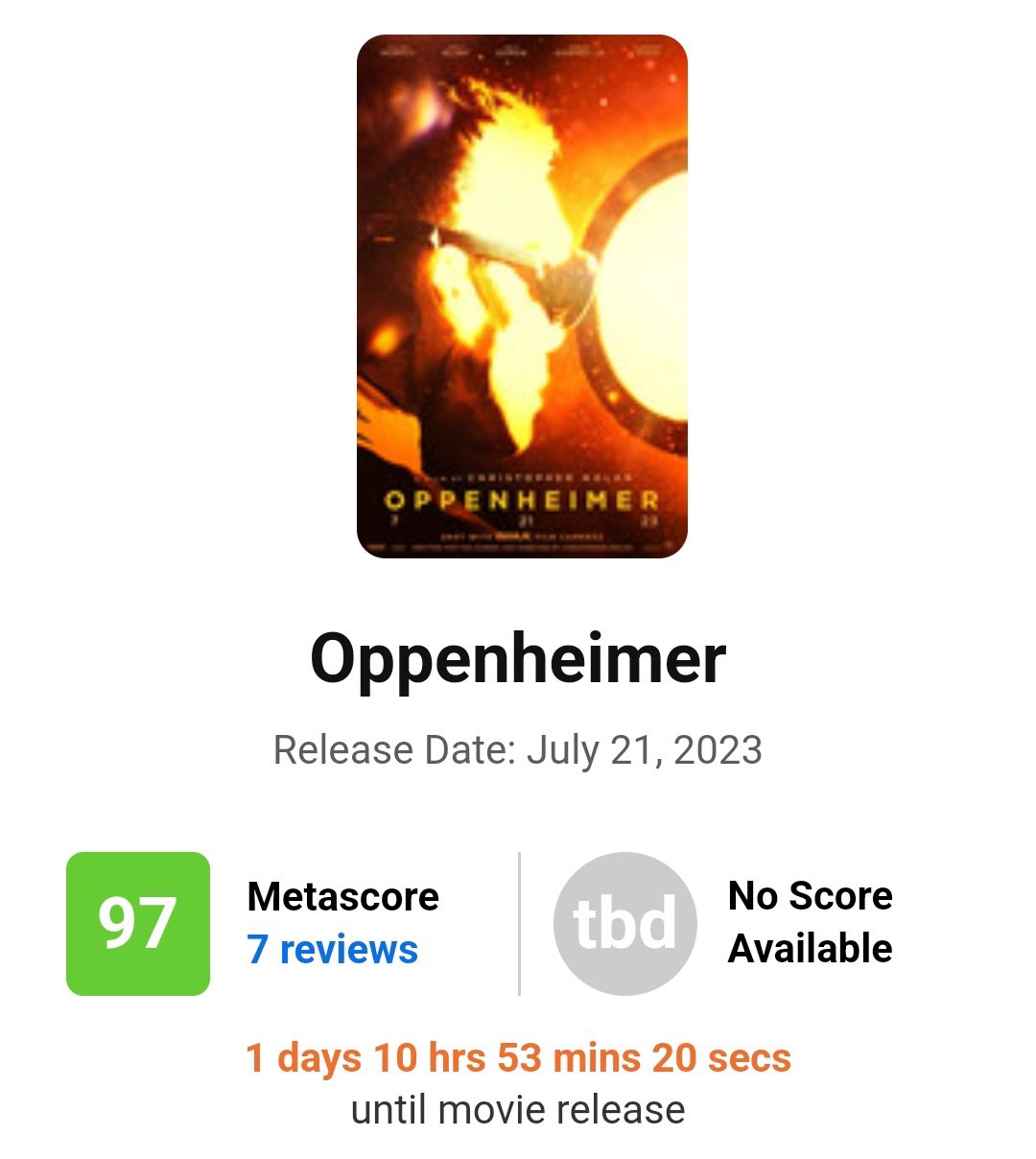 oppenheimer metacritic