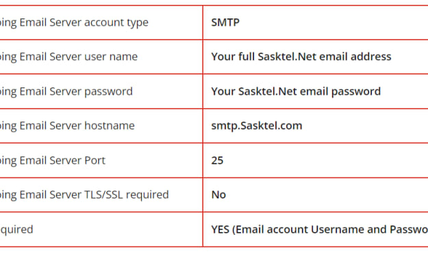 optimum mail server settings