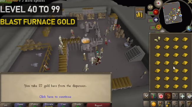 osrs smithing training