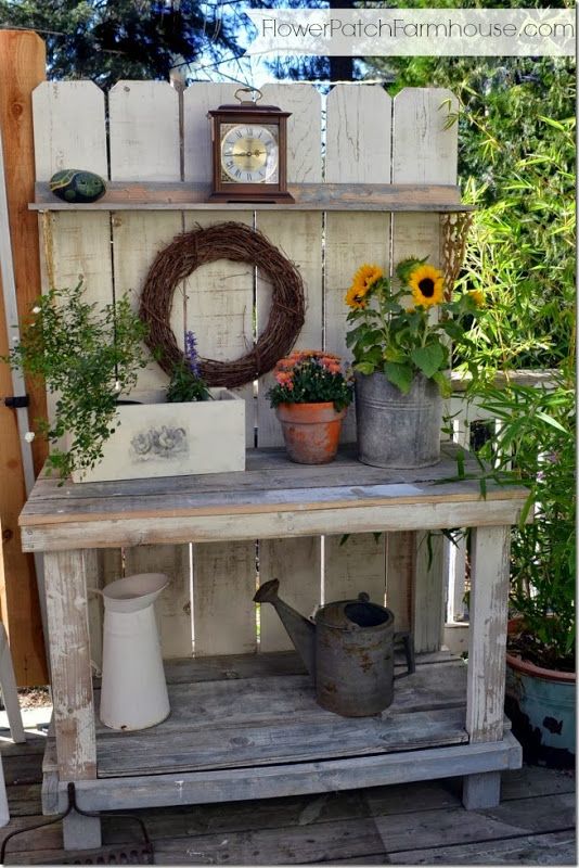 outdoor garden shelves