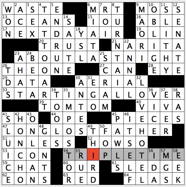 pack tight crossword clue