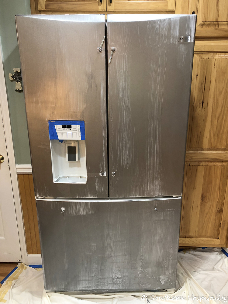 painting a refrigerator stainless steel