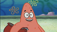 patrick smiling spongebob