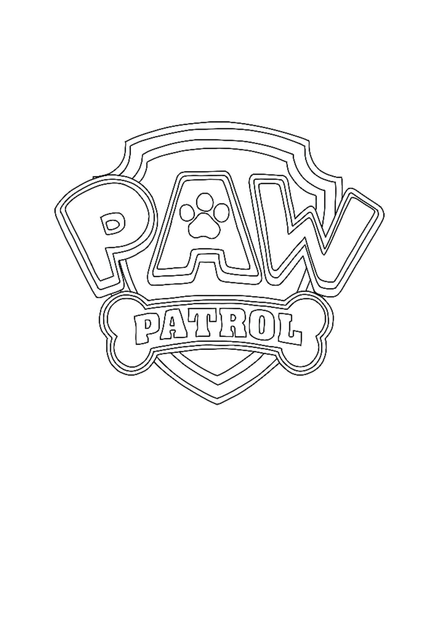 paw patrol logo coloring pages