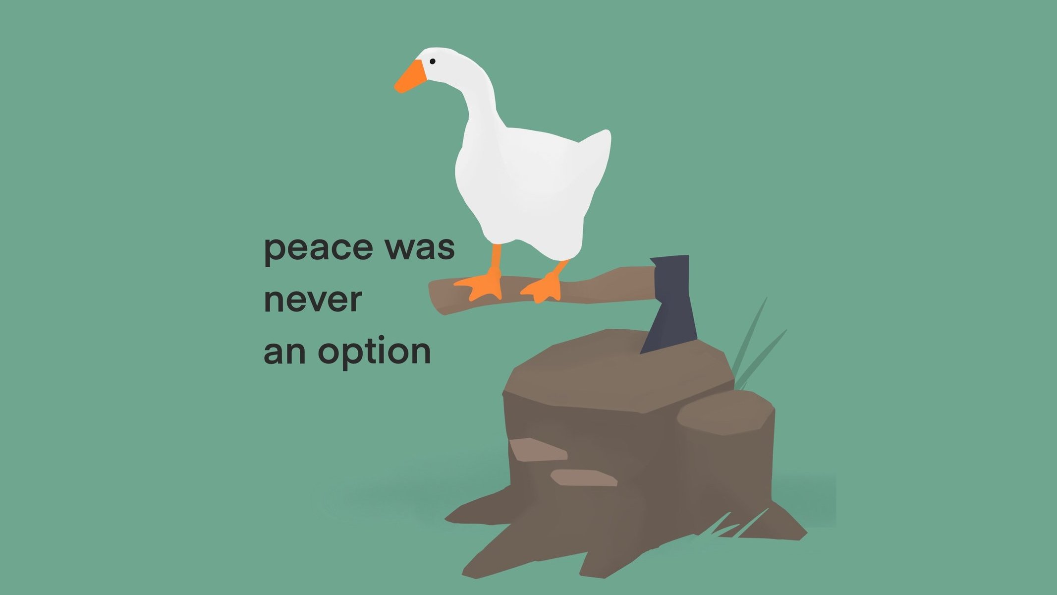 peace was never an option meme