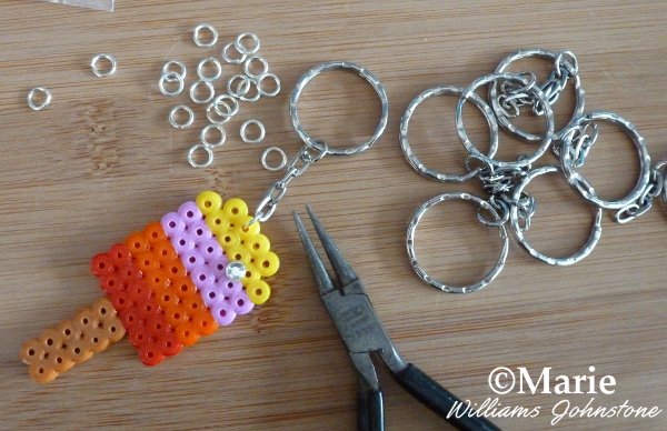 perler bead keychain