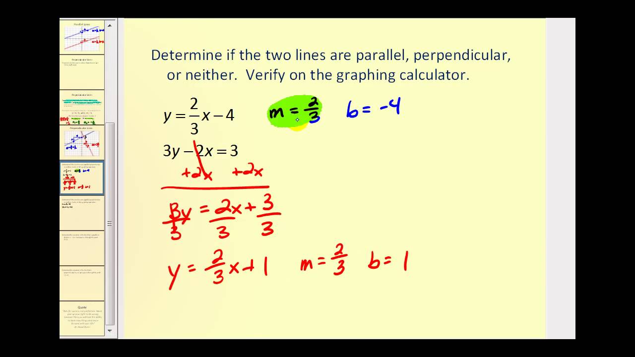 perpendicular slope calculator