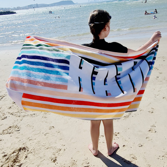 personalised kids beach towel