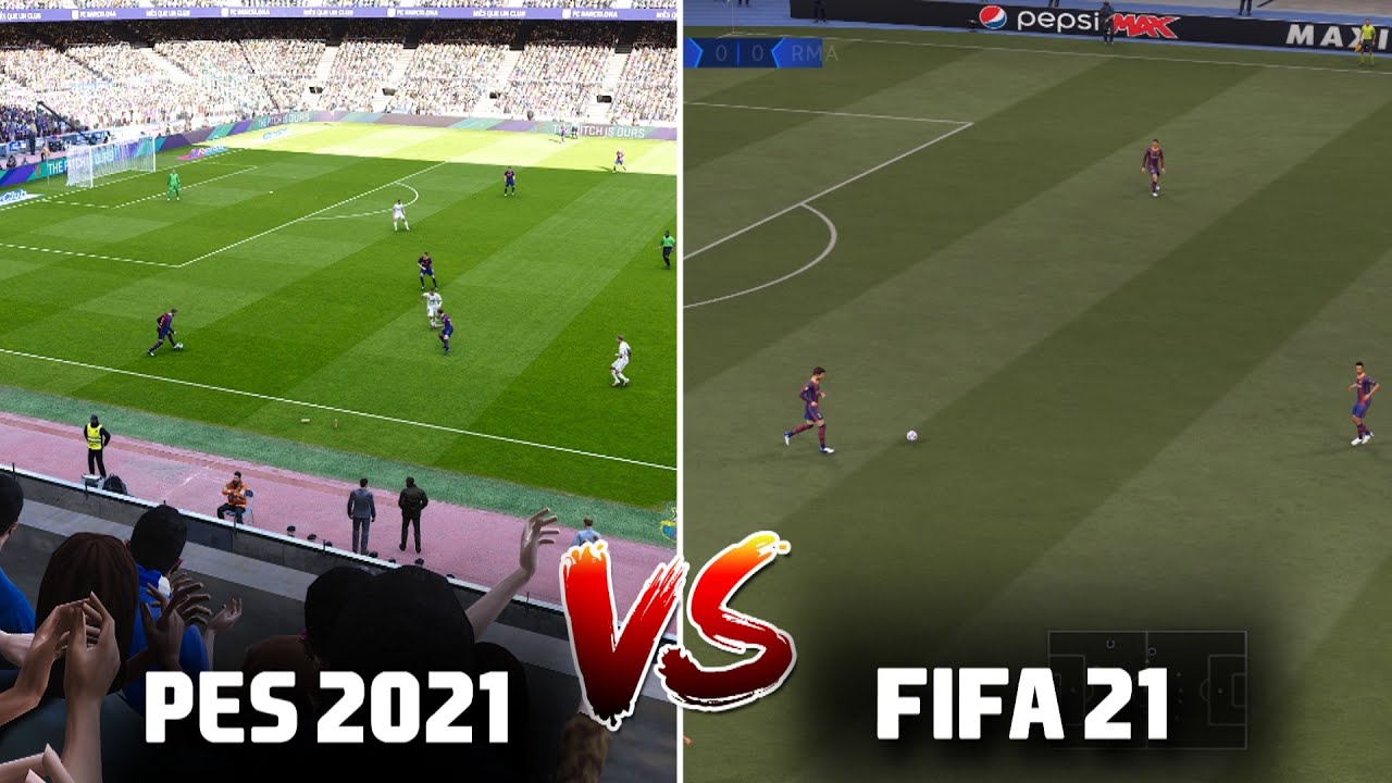 pes vs fifa gameplay