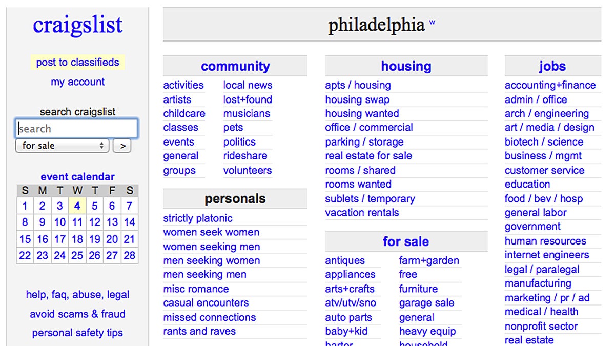 philadelphia craigslist