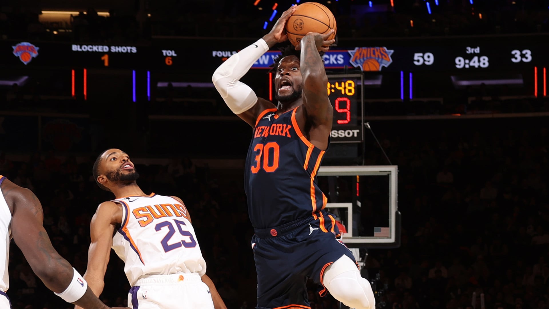 phoenix suns vs knicks match player stats