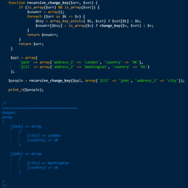 php array key value swap