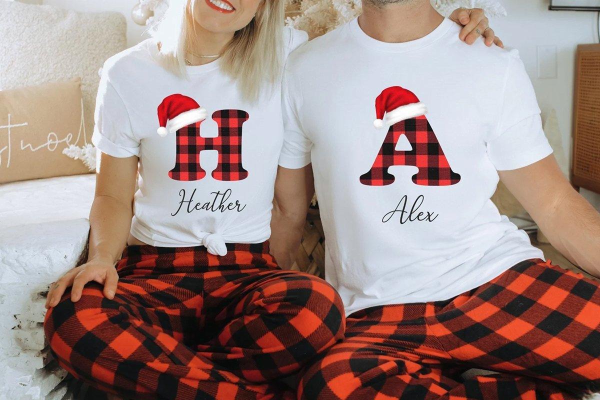 pijamas de parejas navideñas