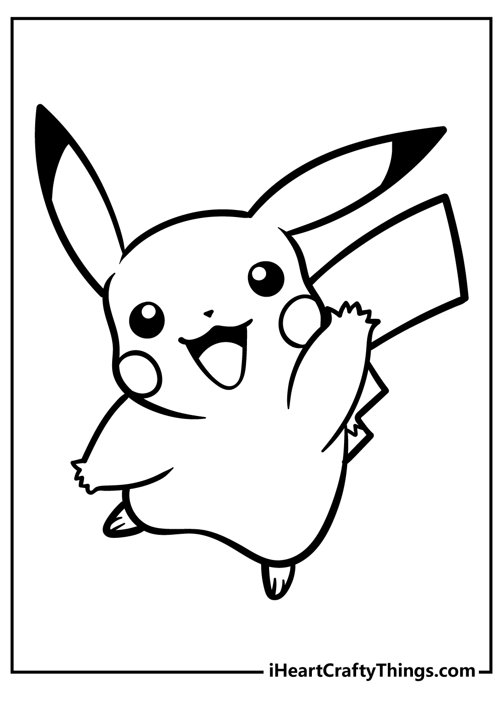 pikachu colouring page