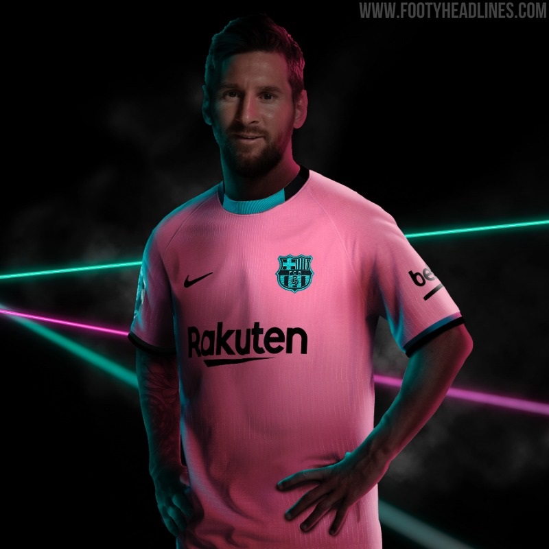 pink barcelona football kit