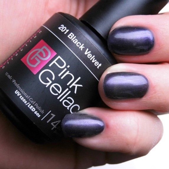 pink gellac black velvet