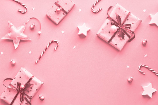 pink xmas wallpaper