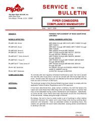 piper service bulletin