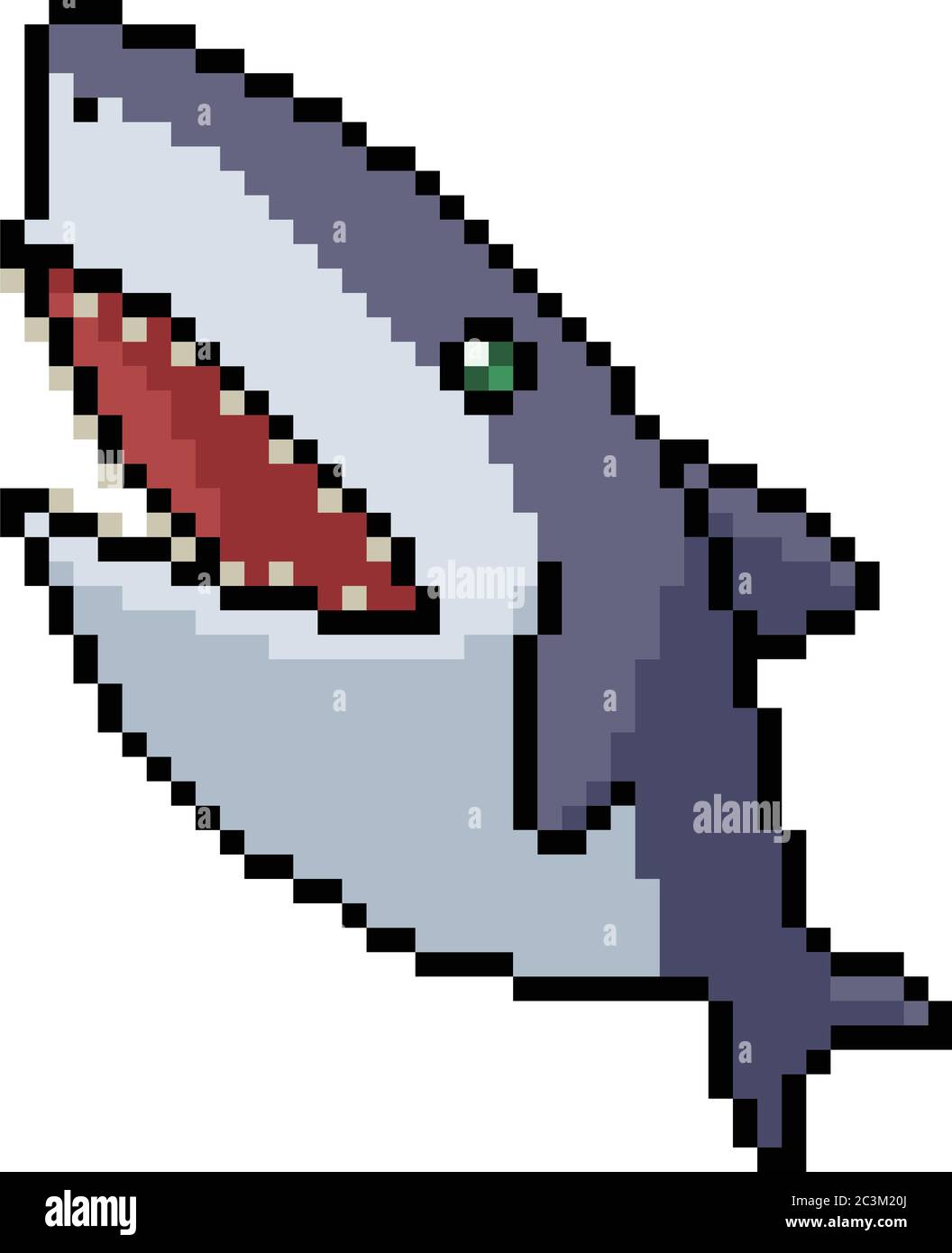 pixel art tiburon