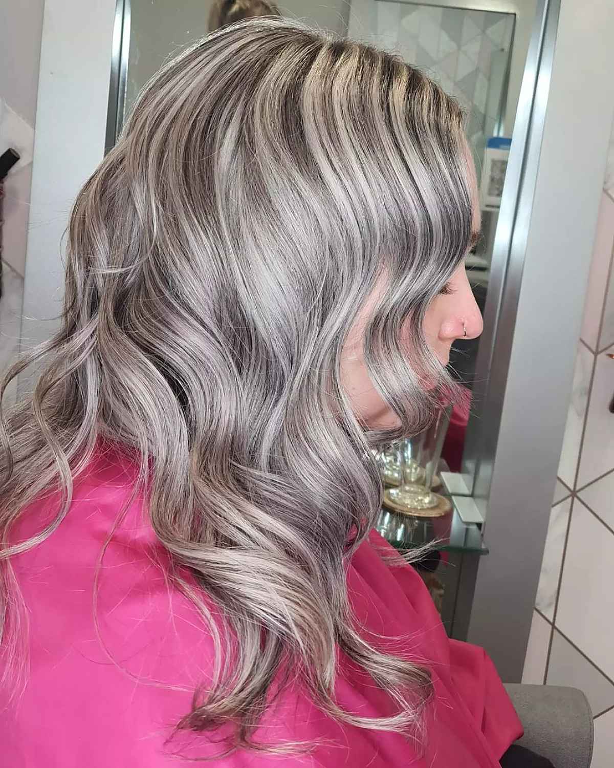 platinum blonde with lowlights