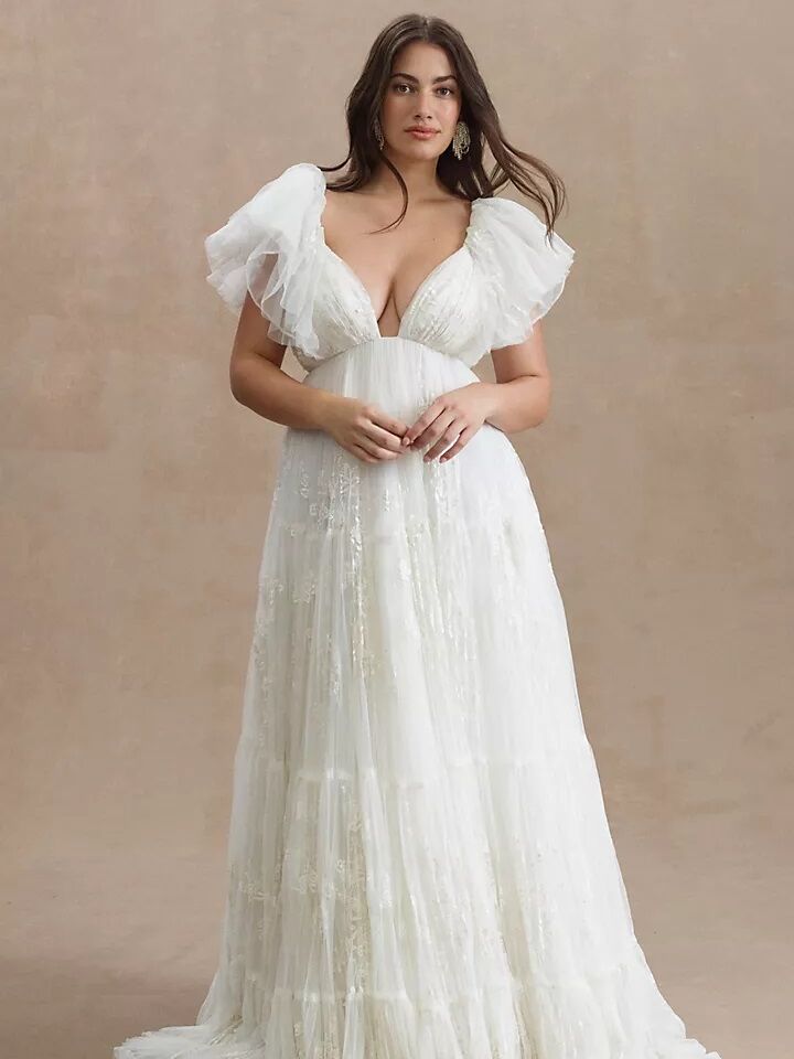 plus size beach wedding dresses