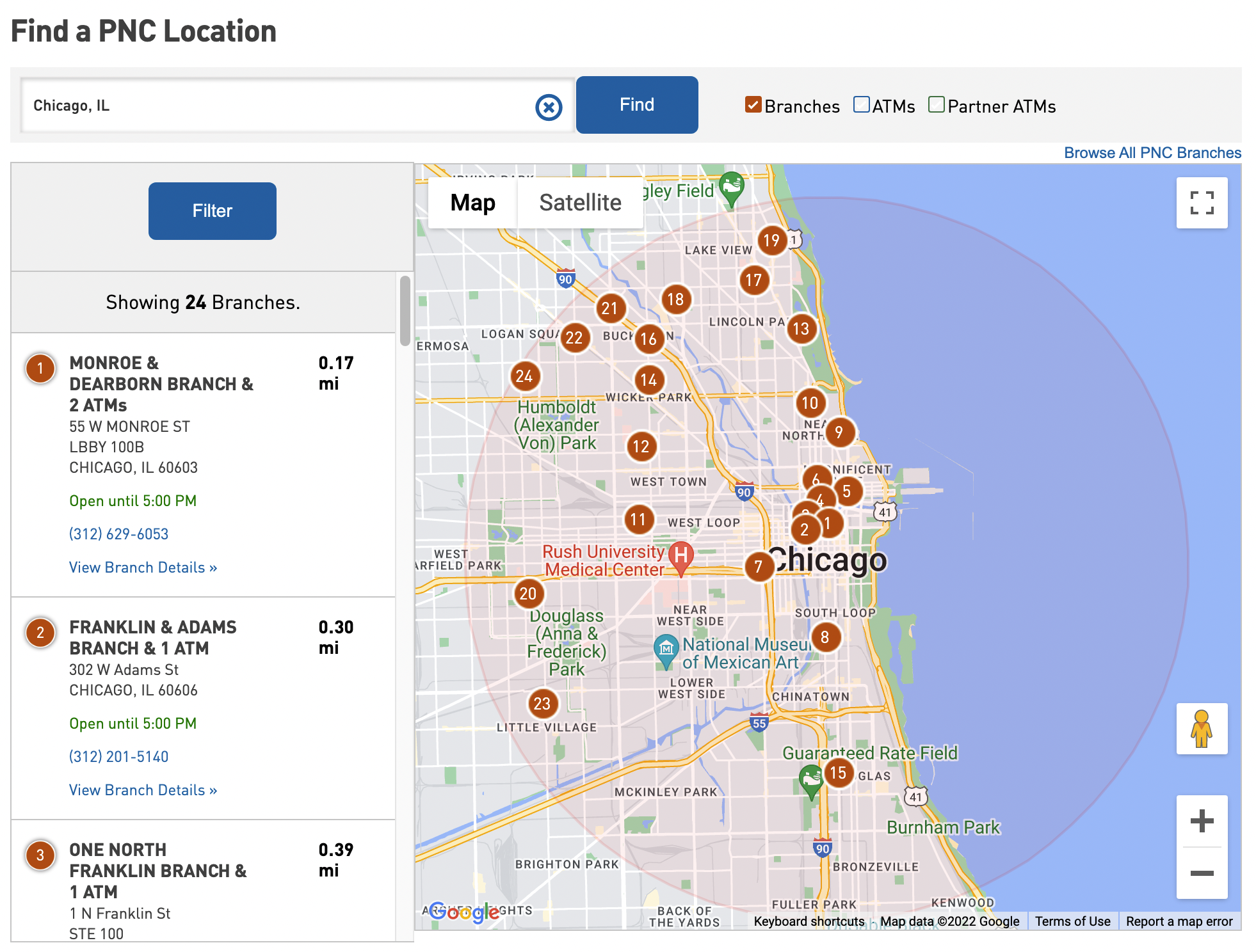 pnc bank locations