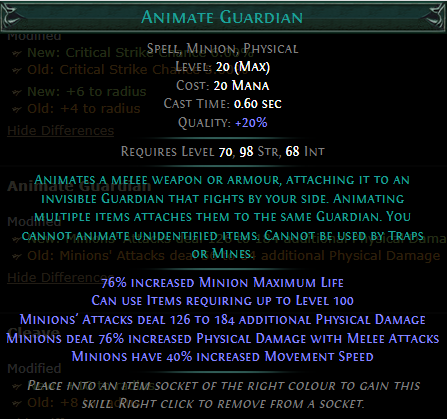 poe animate guardian