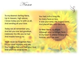 poem for nan funeral