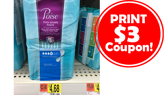 poise coupons $3