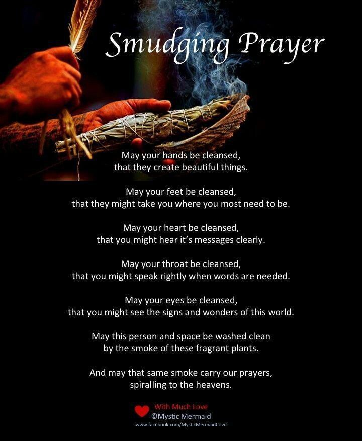 prayer for smudging a home