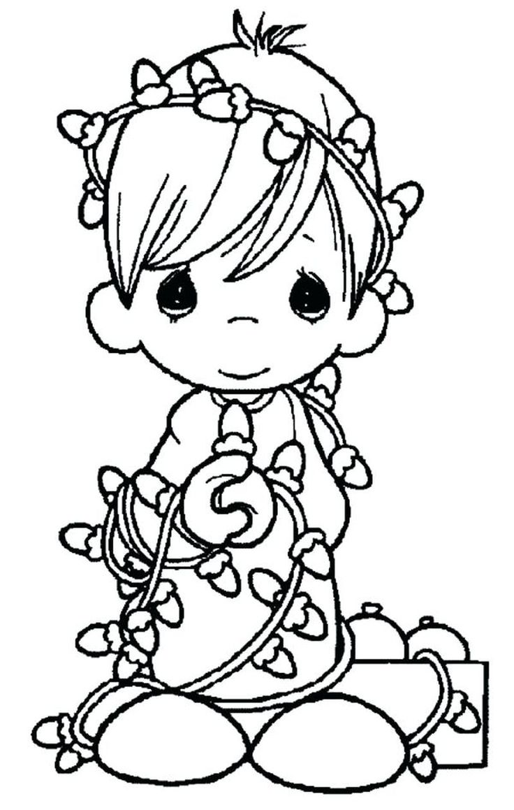 precious moments christmas coloring page