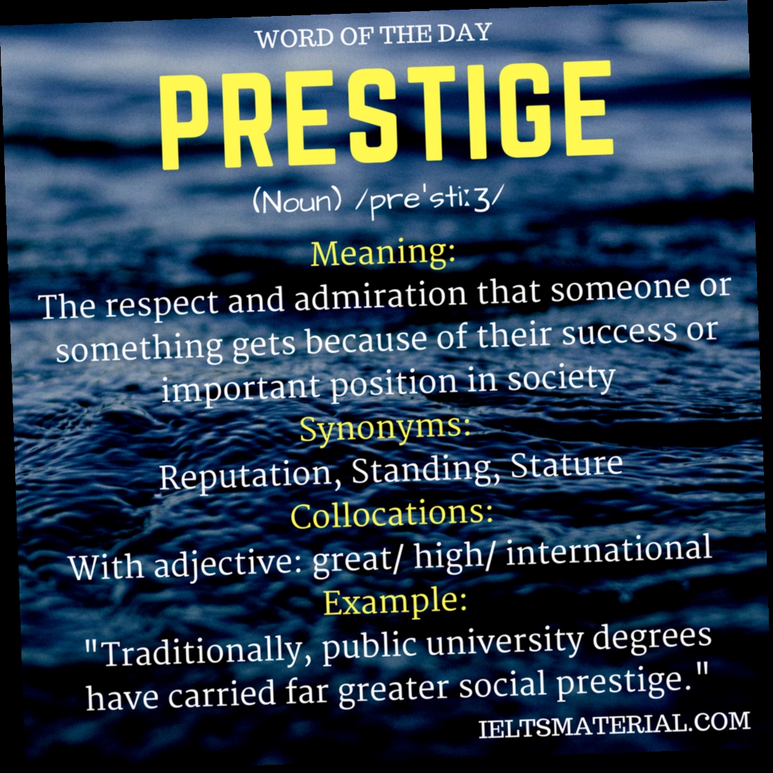 prestige antonym