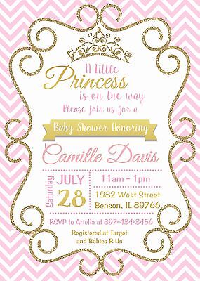 princess baby shower invitations