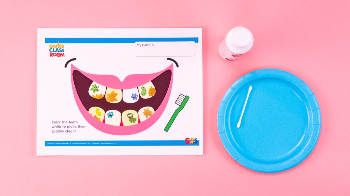 printable brush teeth activity