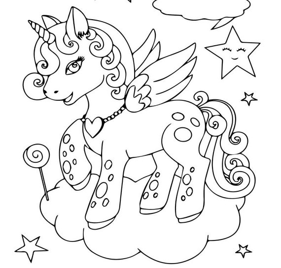 printable unicorn coloring pages