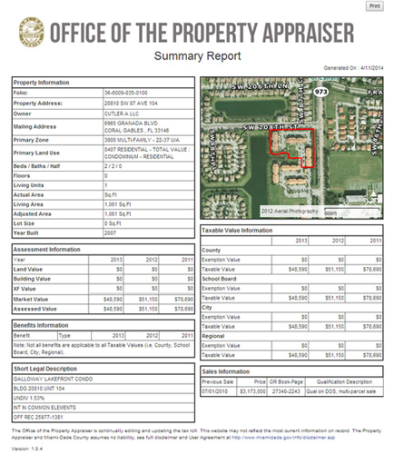 property search dade