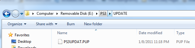 ps3 update folder