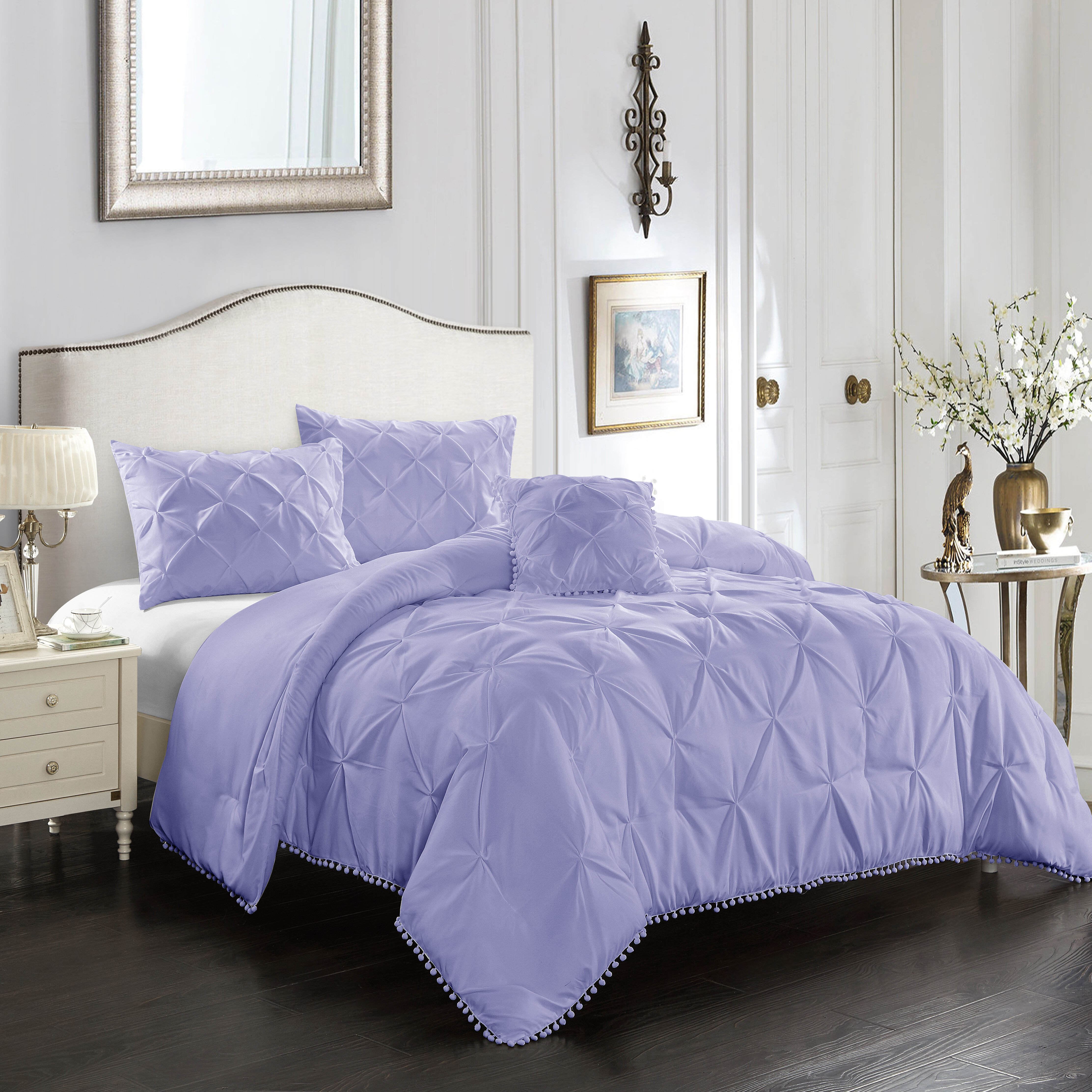 purple bed comforter set