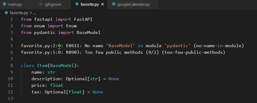 pydantic basemodel