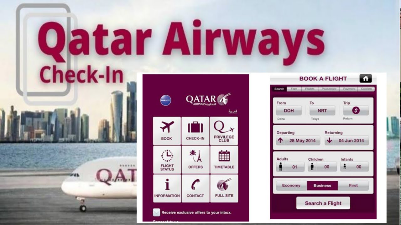 qatar airway check in