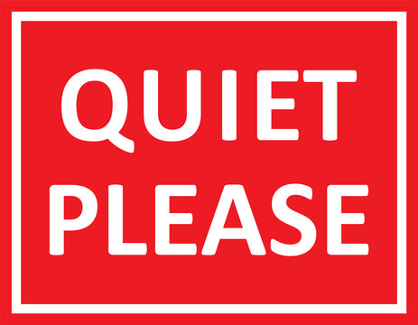 quiet please clipart