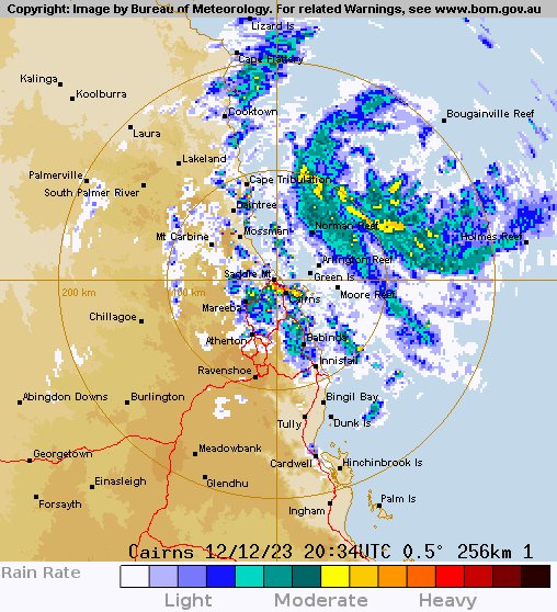 rain radar cairns