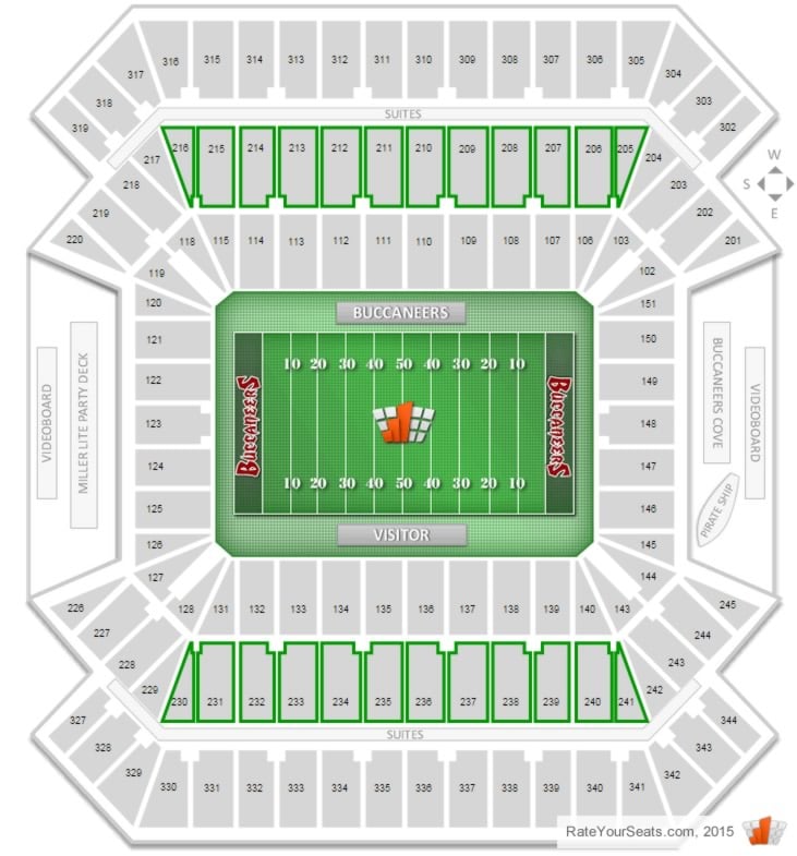 raymond james stadium sections