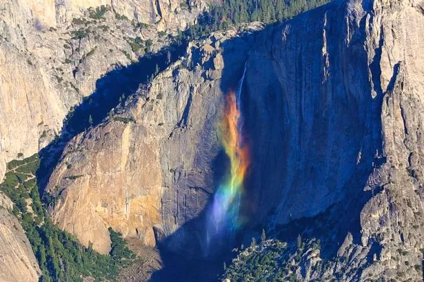 real rainbow waterfall