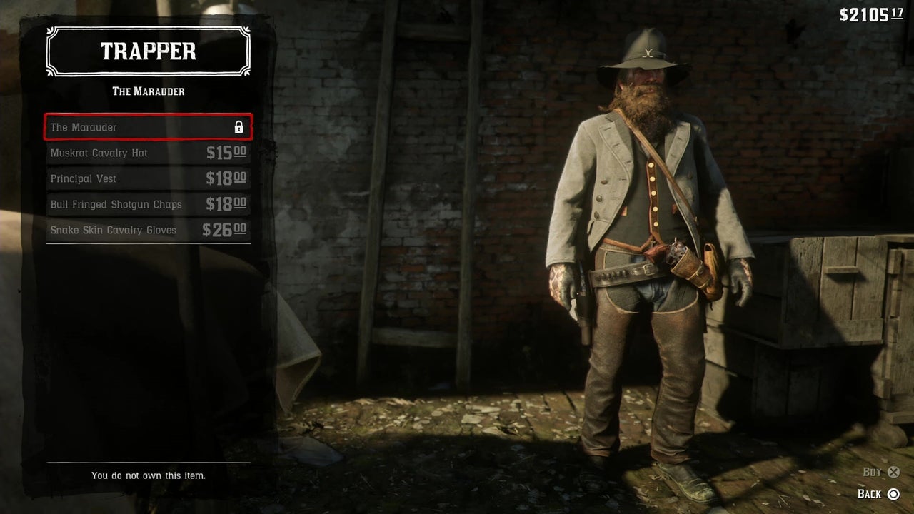 red dead redemption 2 trapper clothes