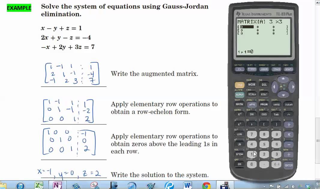 reduced row echelon calculator