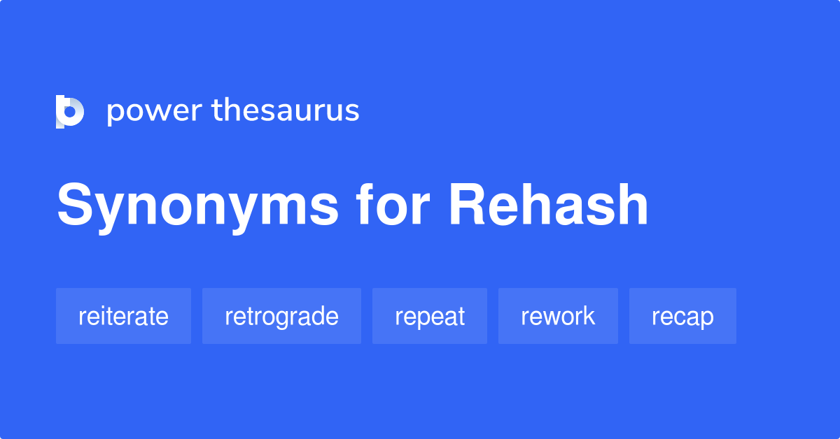 rehash thesaurus