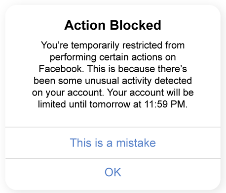 restricted in facebook